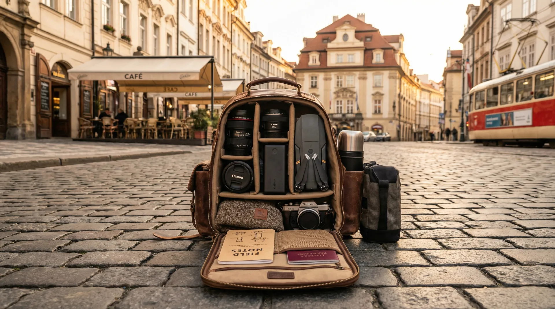 布拉格街头摄影师背包与专业摄影装备 - 捷克街头 装备推荐